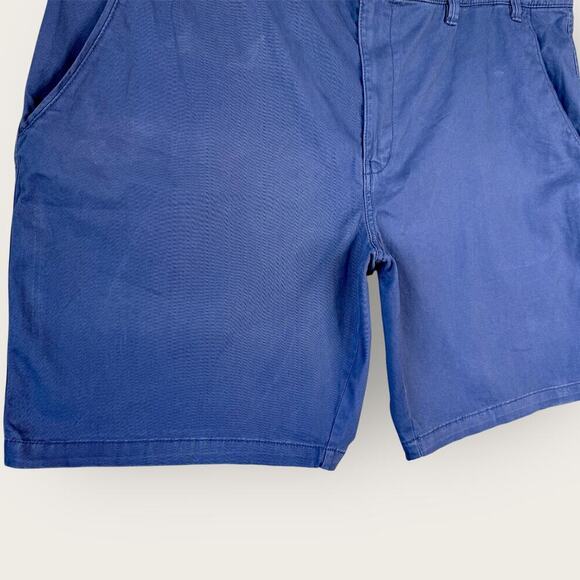 Foundry Casual Comfort Stretch Chino Shorts Classic Flat Front Men Size 52 Blue - Picture 6 of 15